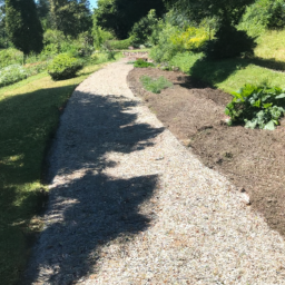 Pose de gravier blanc pour allée-chemin Tarascon